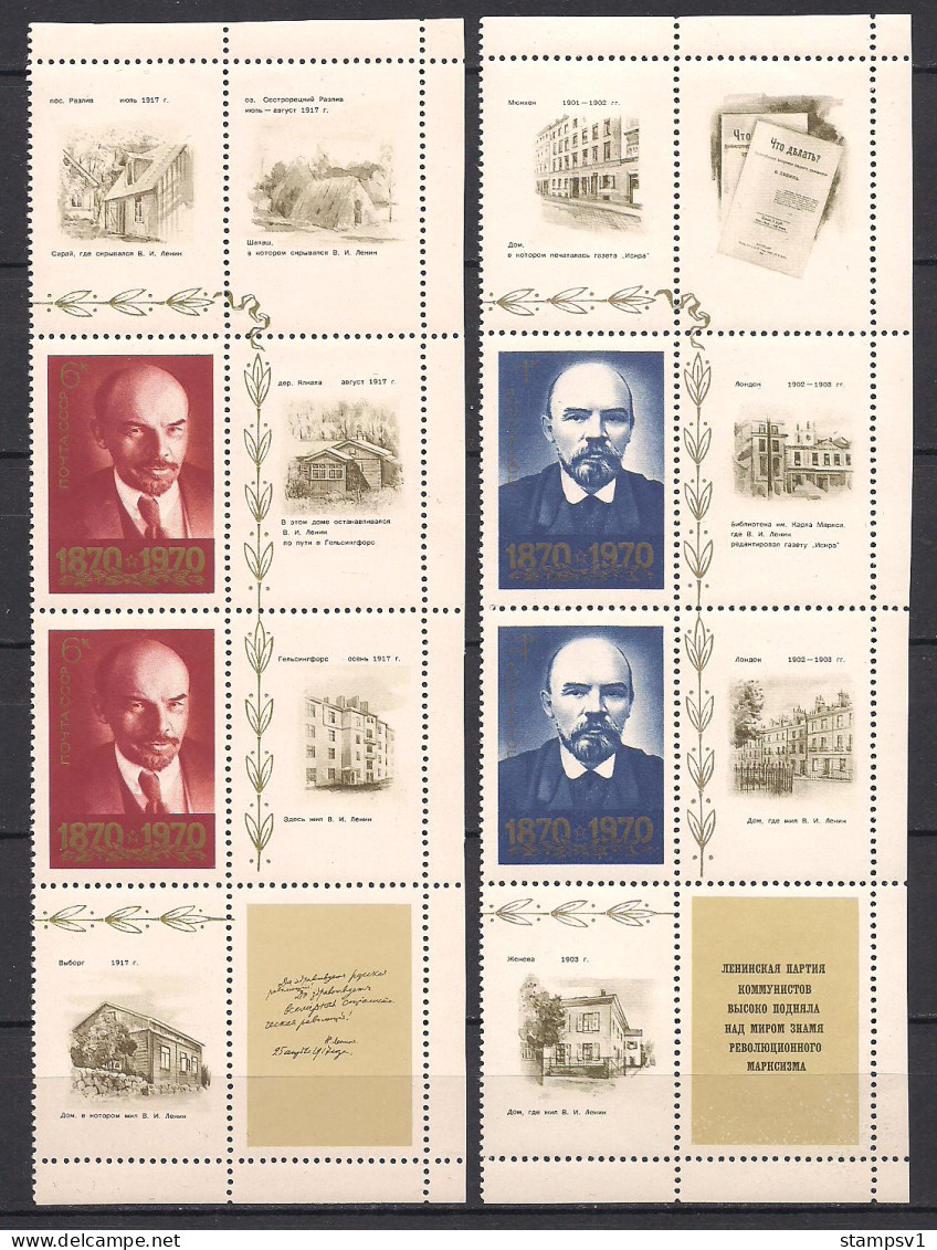 Russia USSR  1970  Birth Centenary Of V.I.Lenin. Mi 3749-58 - Ungebraucht