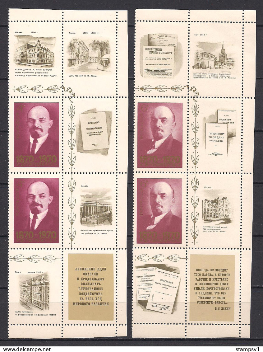 Russia USSR  1970  Birth Centenary Of V.I.Lenin. Mi 3749-58 - Nuevos