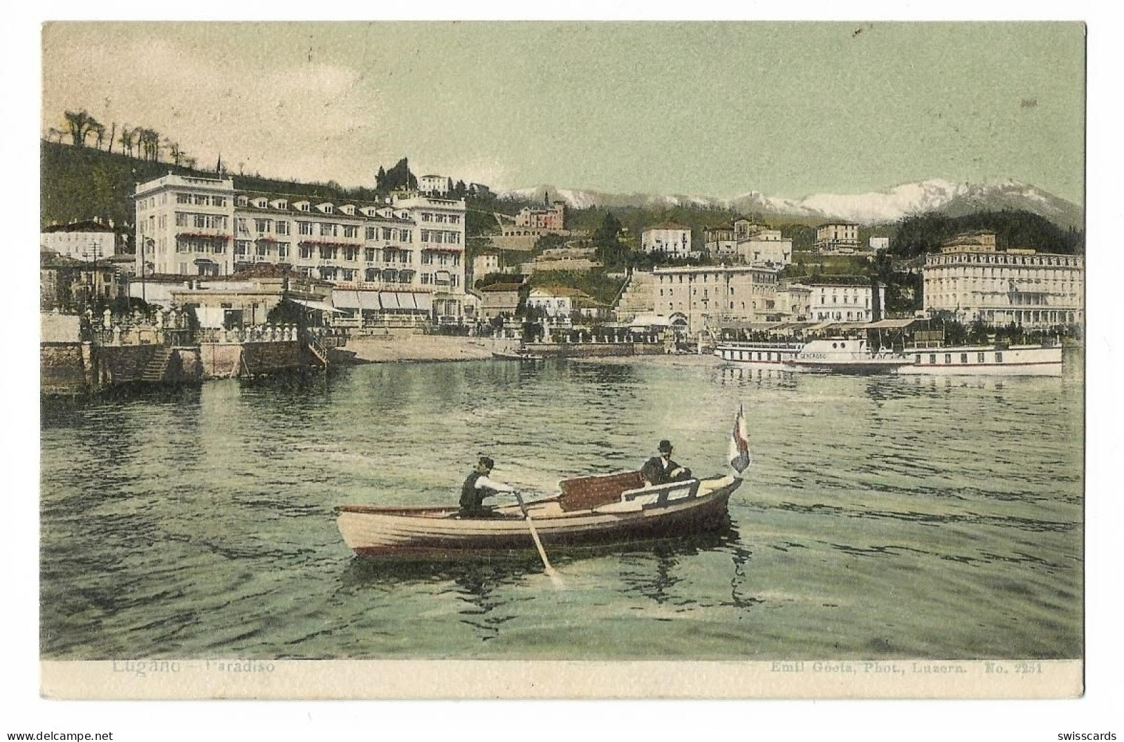 LUGANO Paradiso Mit Dampfschiff Generoso 1907 - Lugano