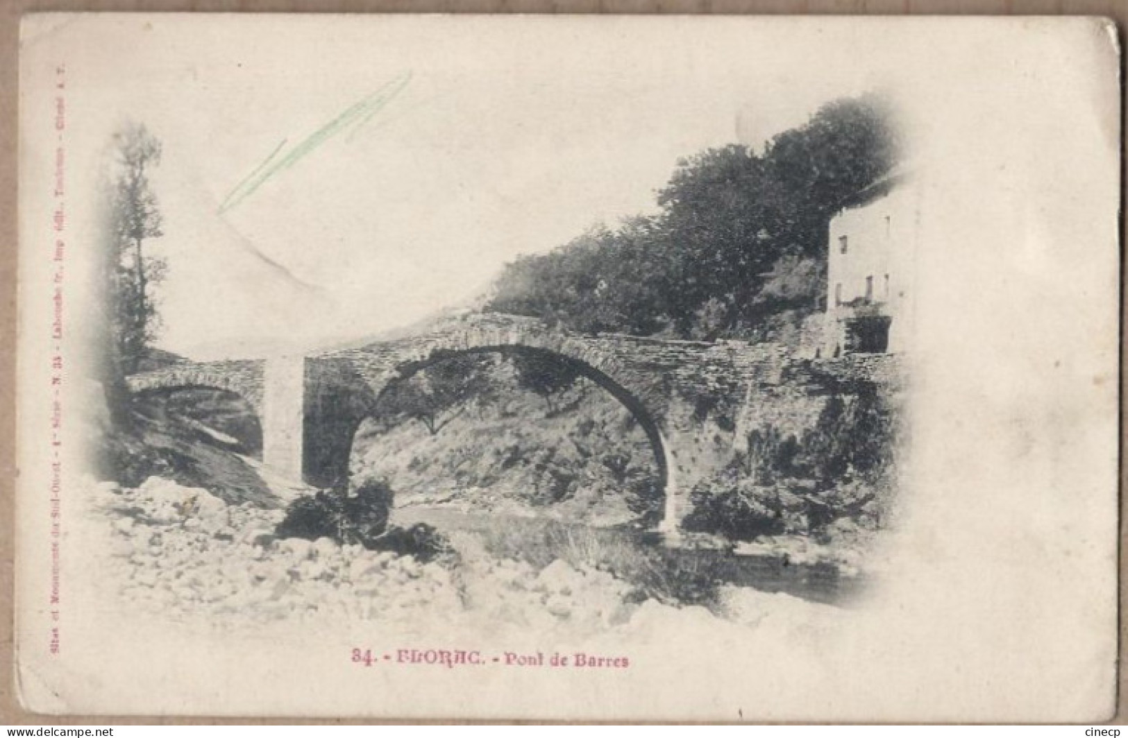 CPA 48 - FLORAC - Pont De Barres - TB PLAN EDIFICE En Pierres Sur Cours D'eau - Florac