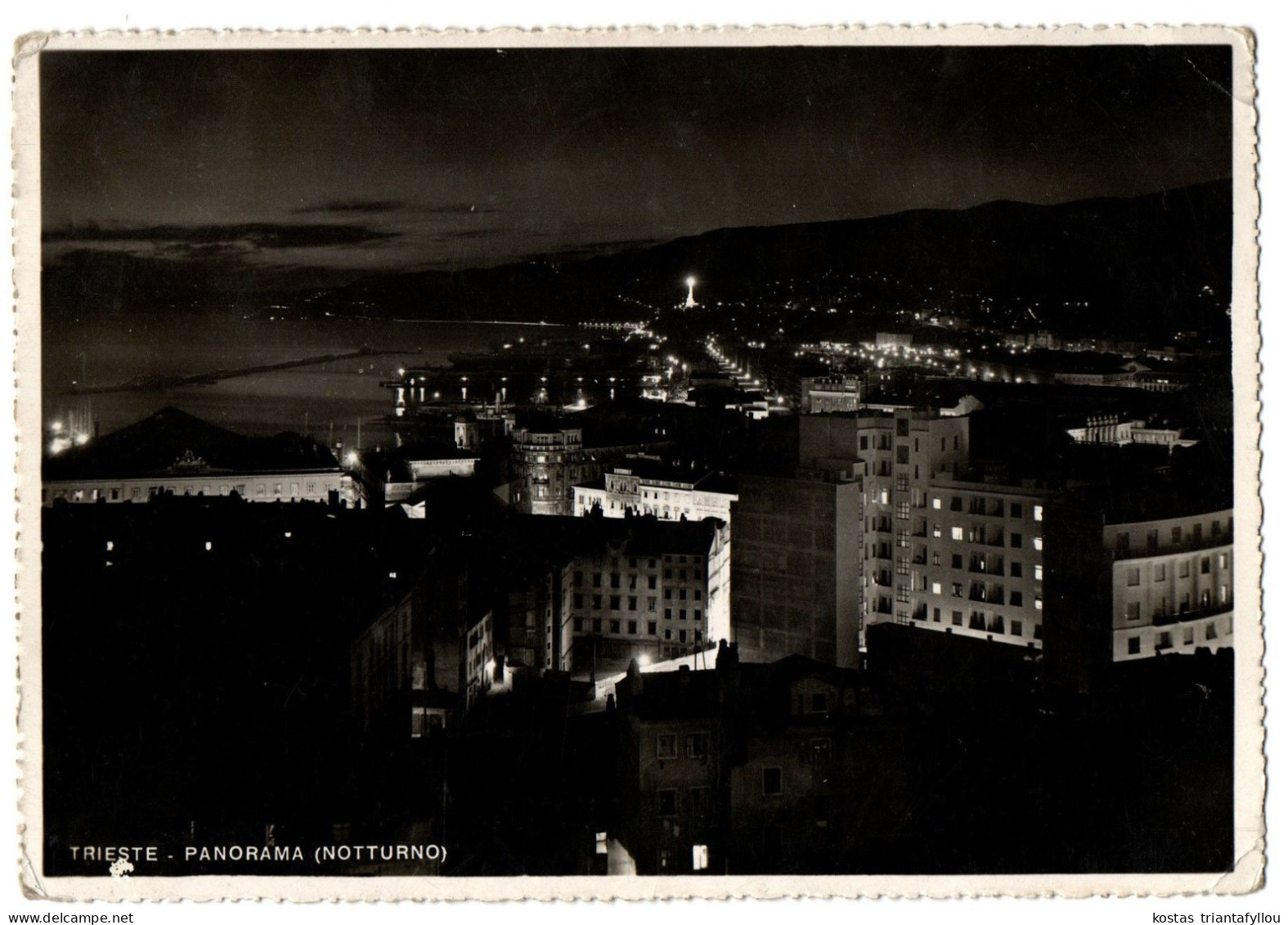 1.7.5 ITALY, TRIESTE, 1919, REAL PHOTO, PANORAMIC VIEW POSTCARD - Trieste (Triest)