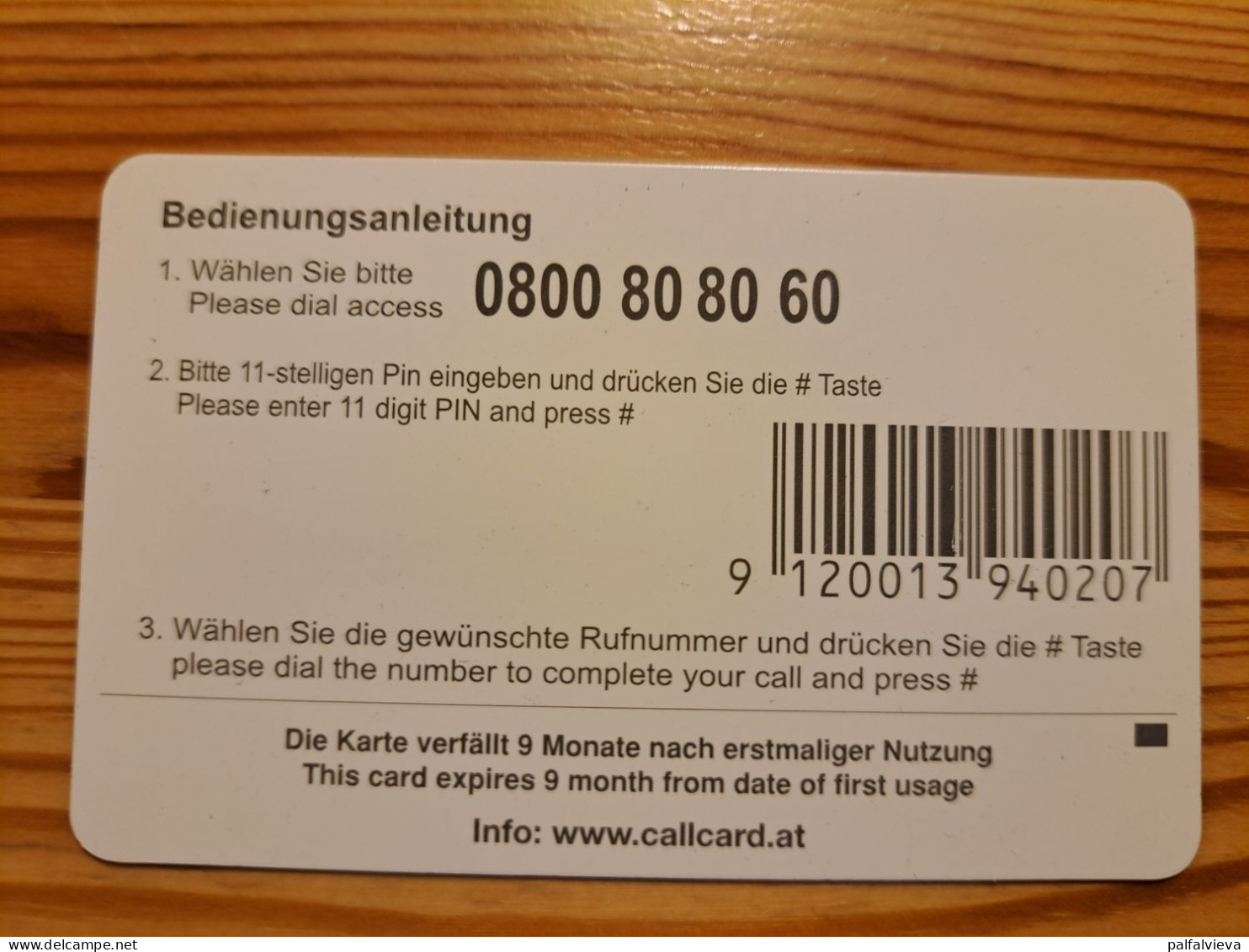 Prepaid Phonecard Austria, ICC - Hello - DUMMY - Autriche
