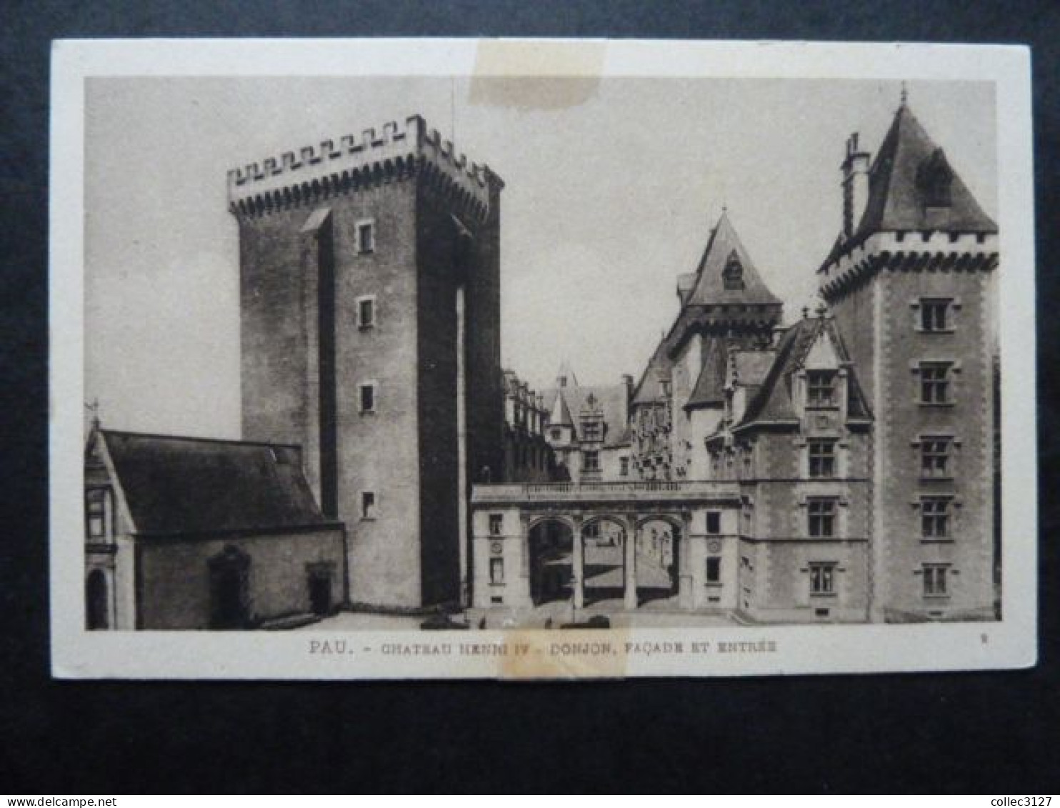 T2  - 64 - Pau - Chateau Henri IV - Donjon, Facade Et Entrée - Héliogravure Labouche Frères - Pau