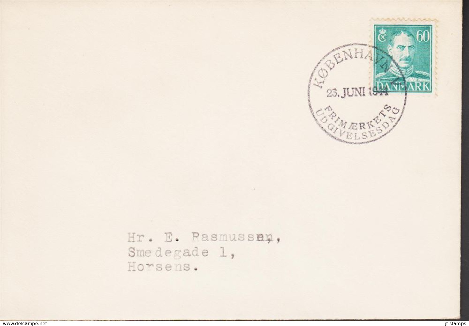 1944. DANMARK. CHRISTIAN X 60 ØRE On FDC KØBENHAVN 23. JUNI 1944.   (Michel 277) - JF544751 - FDC