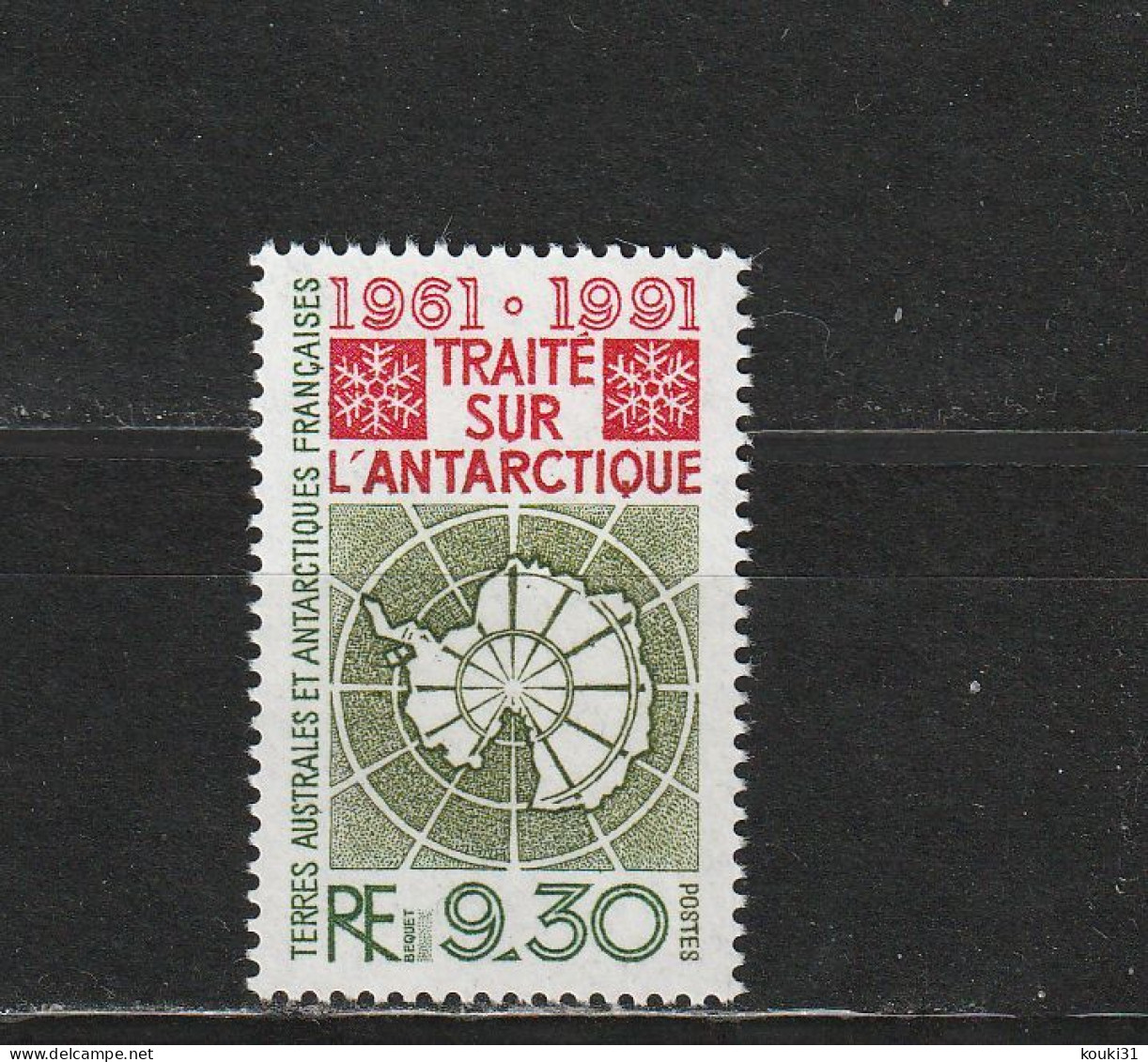 TAAF YT 162 ** : Carte De L'Antarctique - 1991 - Neufs