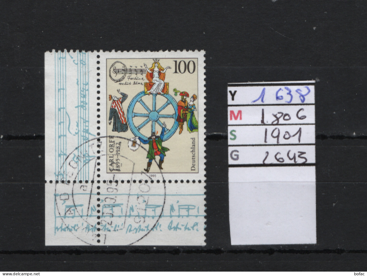 PRIX F. Obl 1638 YT 1806 MIC 1901 SCO 2645 GIB Centenaire Naissance De Karl Orff 1995  75/12 - Used Stamps