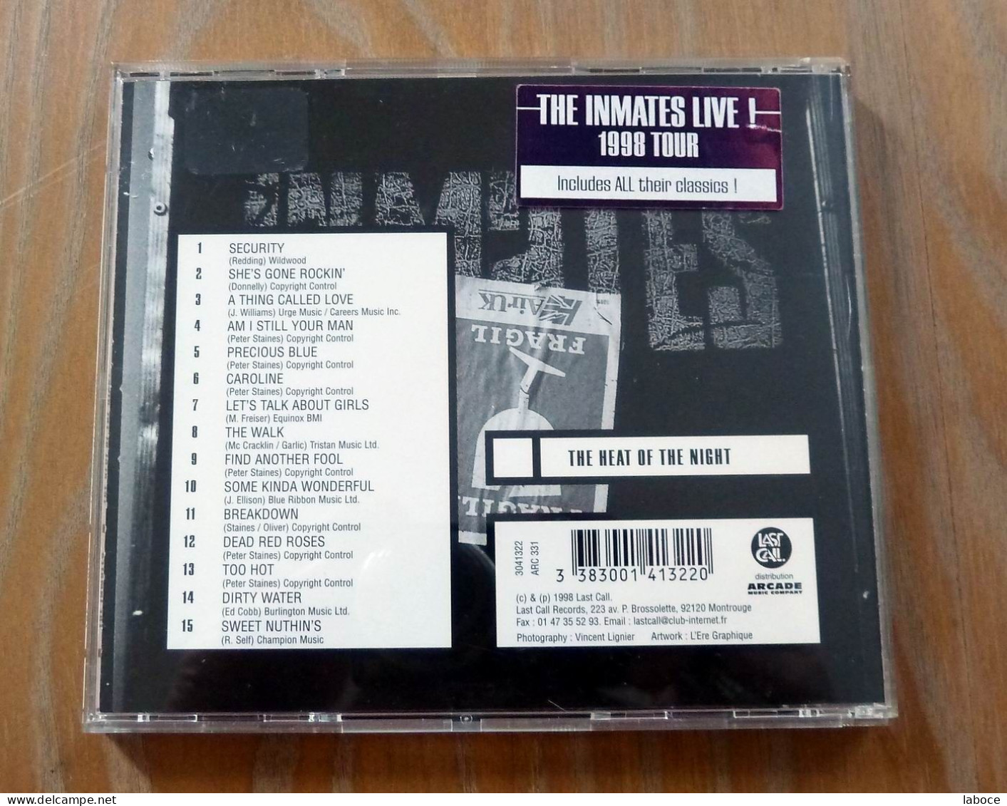 The INMATES - THE HEAT OF THE NIGHT / CD Live Tour 1998 - Rock