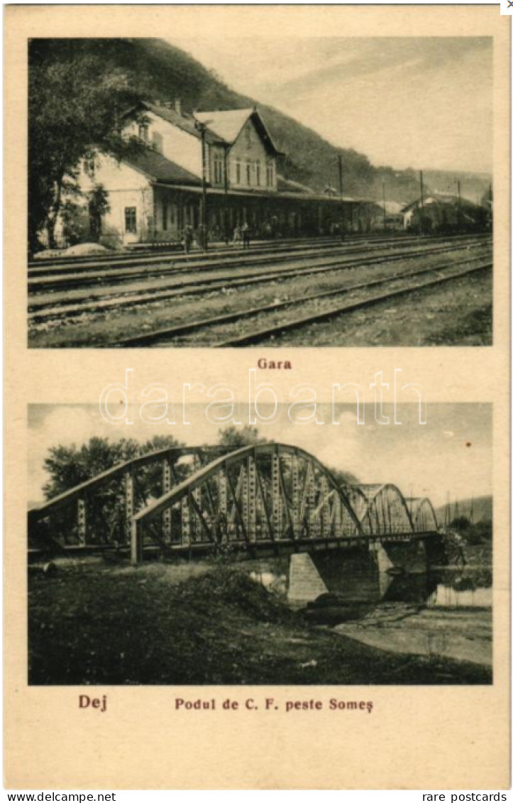 Dej - Railway Station And Railway Bridge - Romania