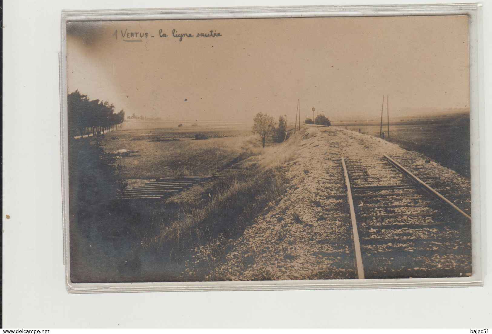 Carte Photo Vertus " La Ligne Sautée " - Vertus