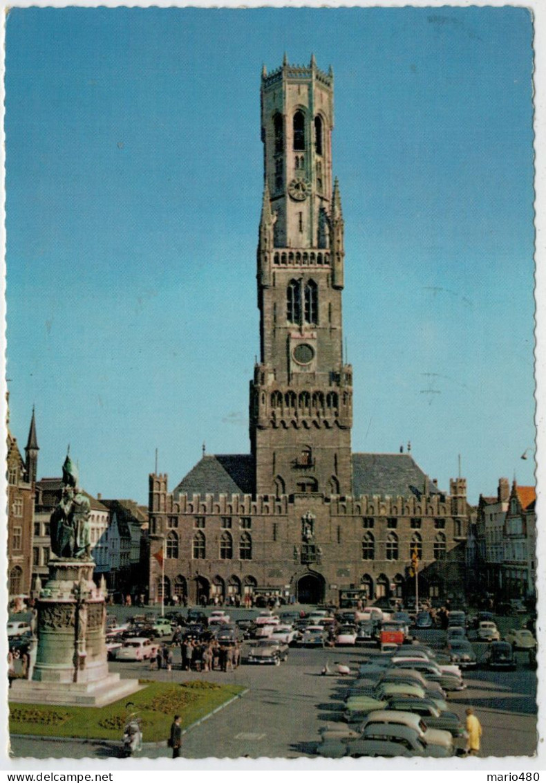 BRUGGE   HALLE  EN  BELFORT      (VIAGGIATA) - Brugge