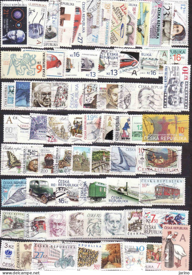 Czech Republic - More Than 300 Different Large Used Postage Stamps 2000-2022 - Lots & Kiloware (max. 999 Stück)