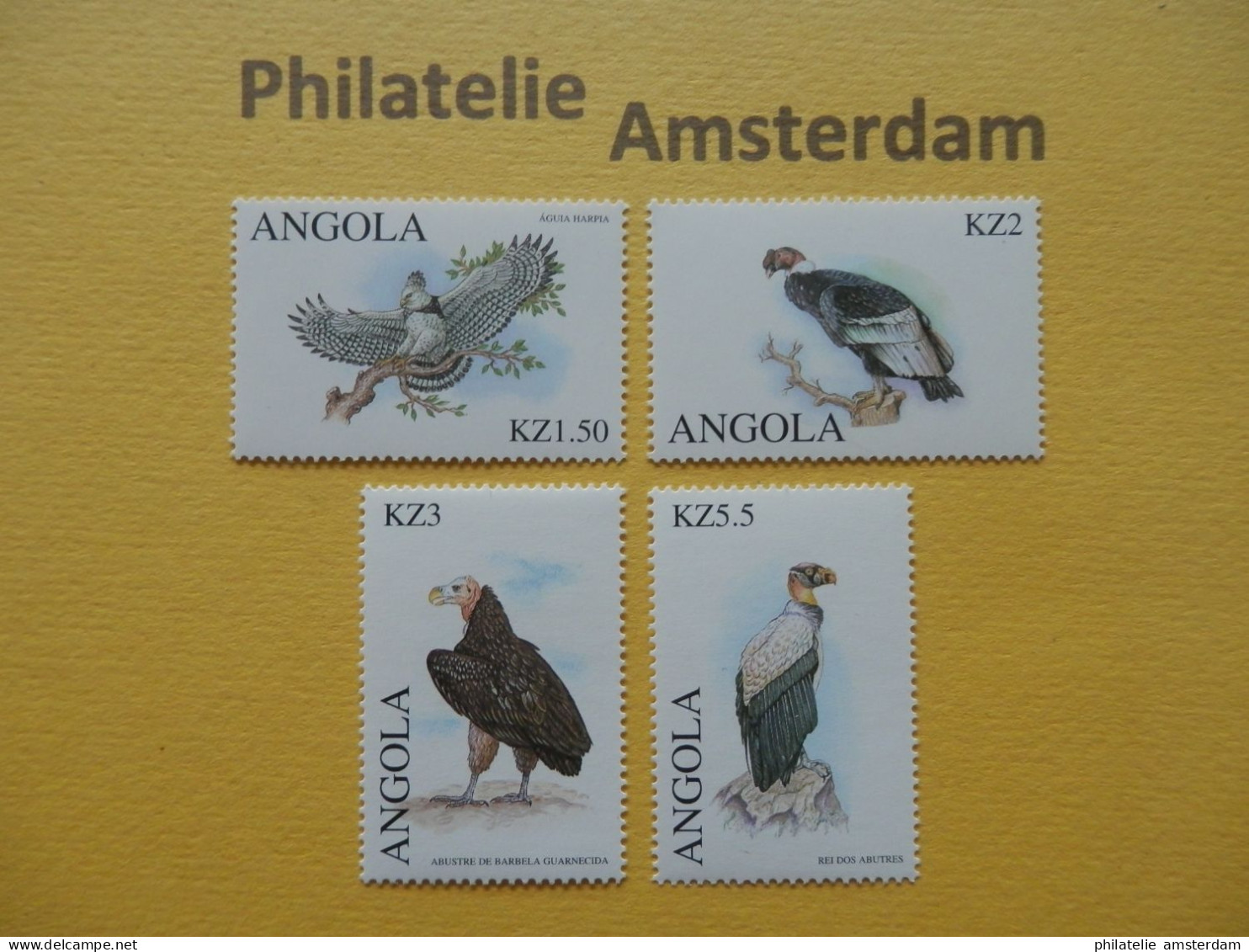 Angola 2000, FAUNA BIRDS RAPTORS GREIFVOGEL ROOFVOGELS RAPACES: Mi 1501-04, ** - Adler & Greifvögel