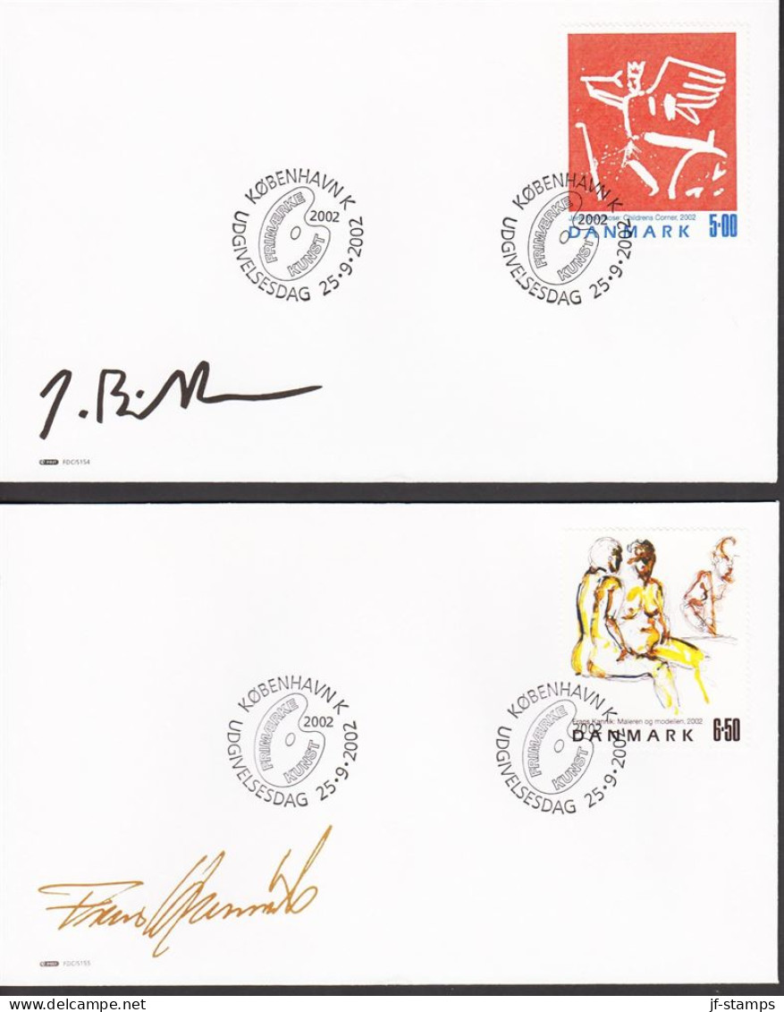 2002. DANMARK. Art Complete Set On FDC 25.9.2002.  (Michel 1318-1319) - JF544784 - Covers & Documents