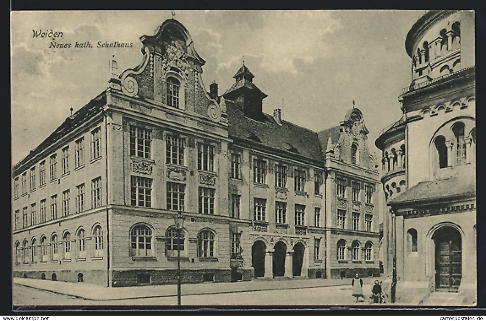 AK Weiden / Oberpfalz, Neues Katholisches Schulhaus  - Weiden I. D. Oberpfalz