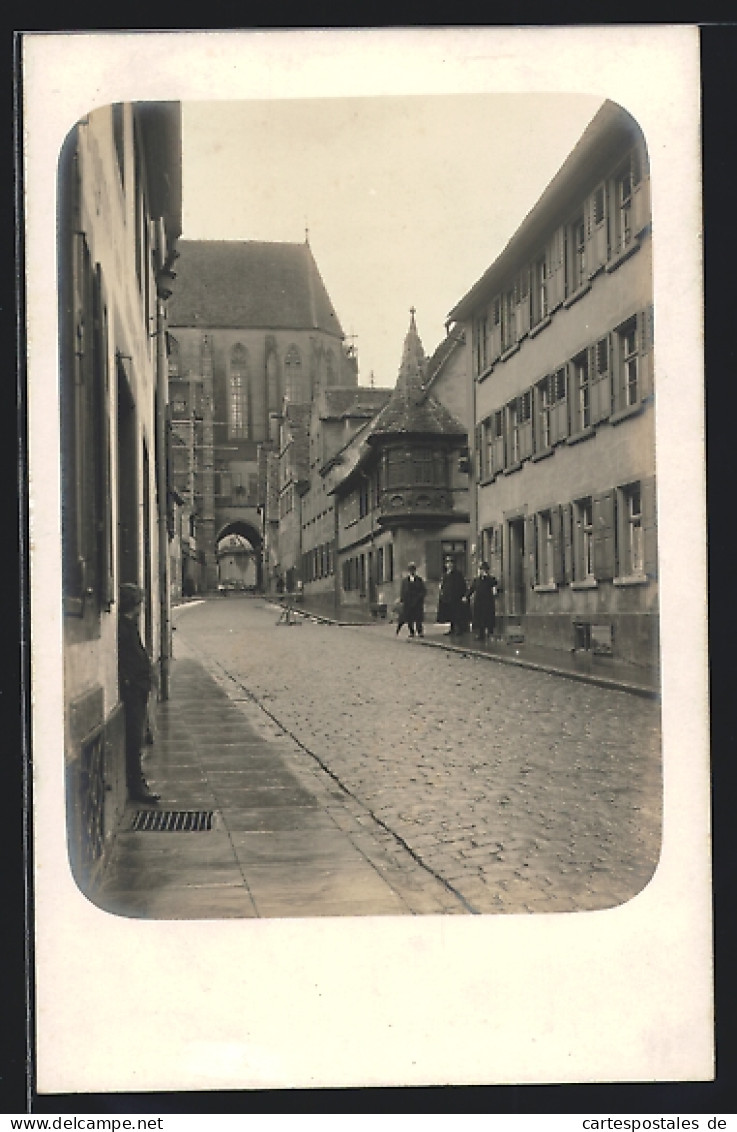 Foto-AK Rothenburg /Tauber, Strassenpartie Mit Blick Zum Tor Ca. 1930  - Rothenburg O. D. Tauber