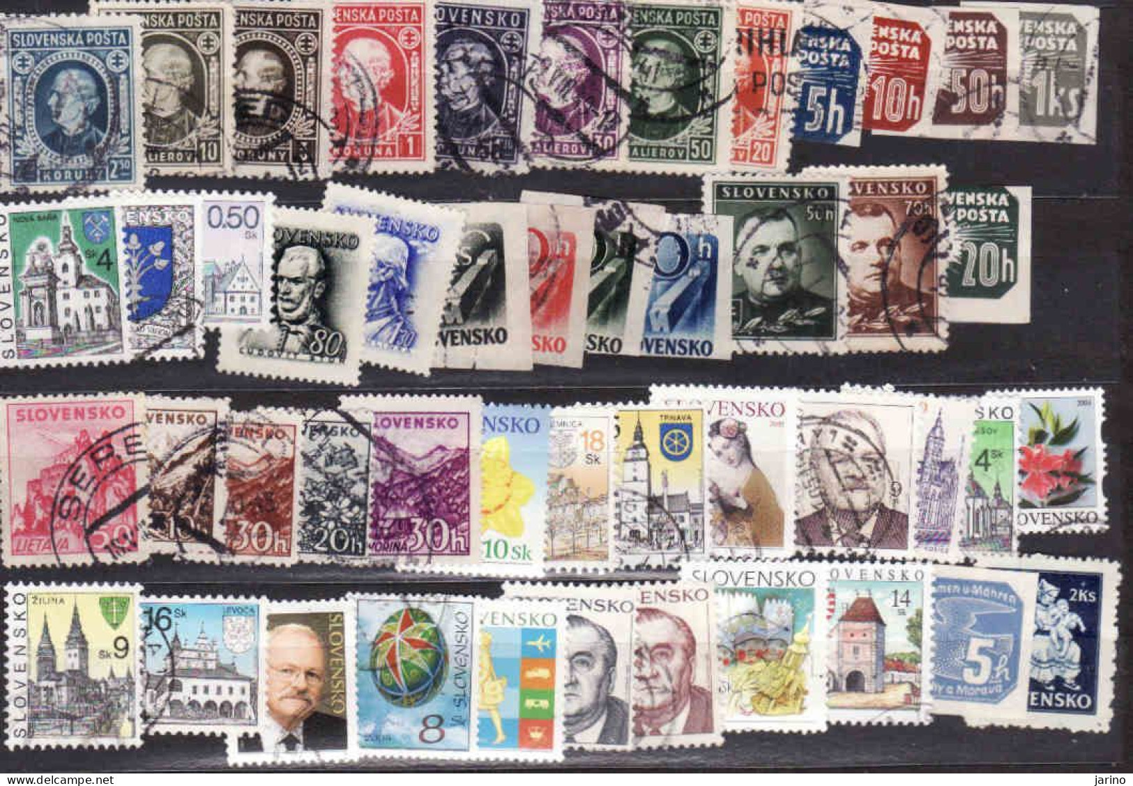 Slovakia - 300 Different Used Postage Stamps 1940-1945 + 1993-2023 - Alla Rinfusa (max 999 Francobolli)