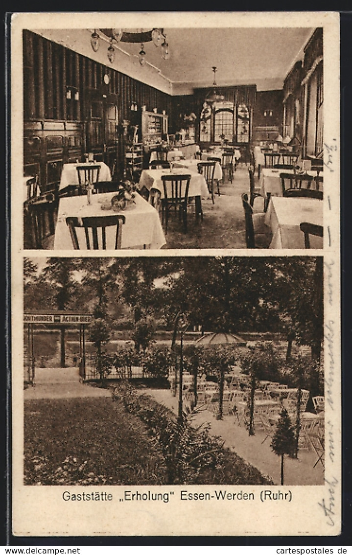 AK Essen-Werden /Ruhr, Gasthaus Erholung Mit Garten  - Essen