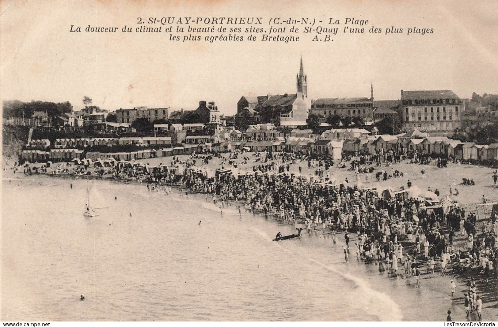 FRANCE - Saint Quay Portrieux - Vue Sur La Plage - Animé - Carte Postale Ancienne - Saint-Quay-Portrieux