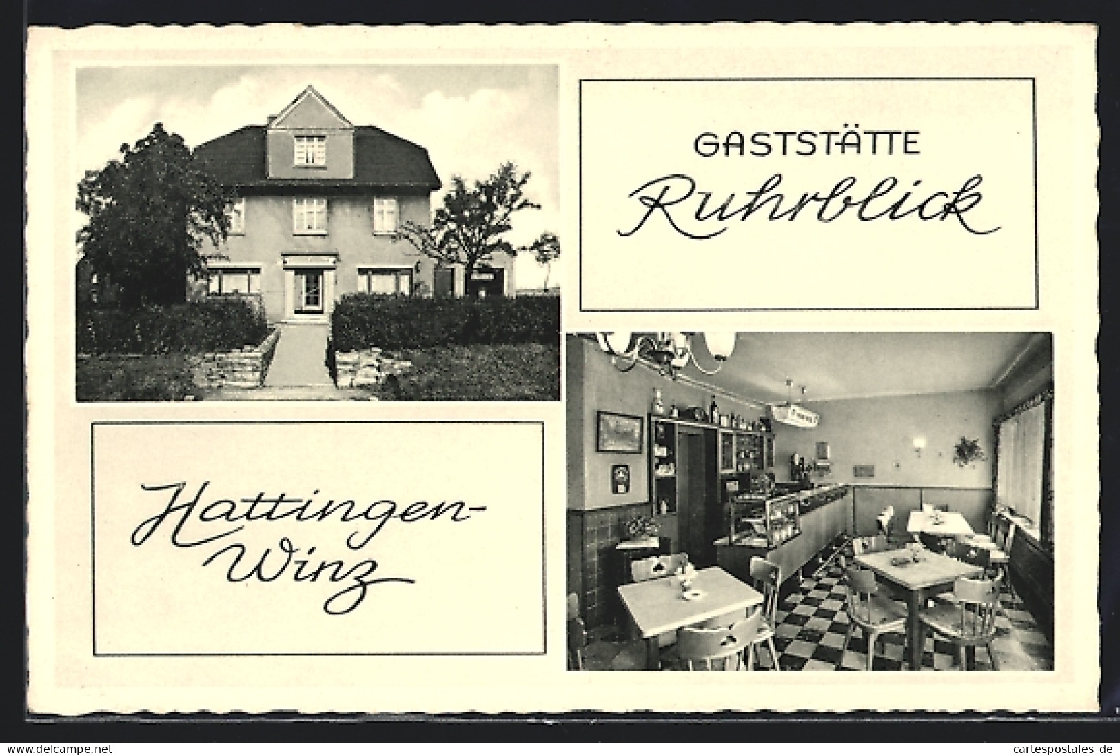 AK Hattingen-Winz / Ruhr, Gaststätte Ruhrblick  - Hattingen