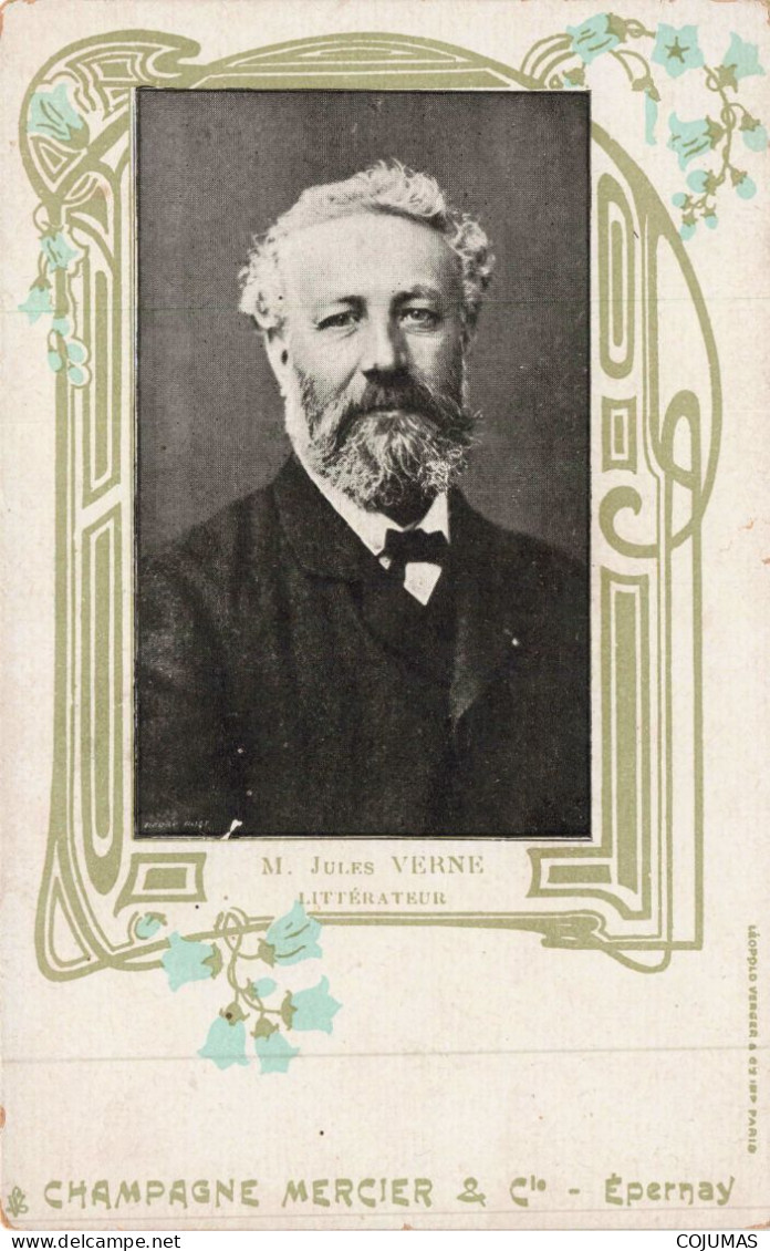 CELEBRITES _S28417_ Ecrivains - M Jules Verne Littérature - Champagne Mercier Epernay - Carte Pub - Ecrivains