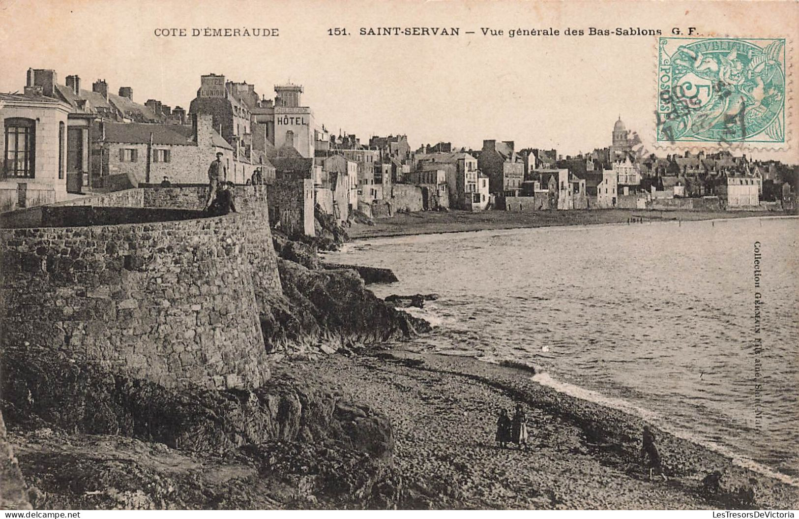 FRANCE - Saint Servan - Vue Générale Des Bas Sablons - G.F - Animé - Carte Postale Ancienne - Saint Servan