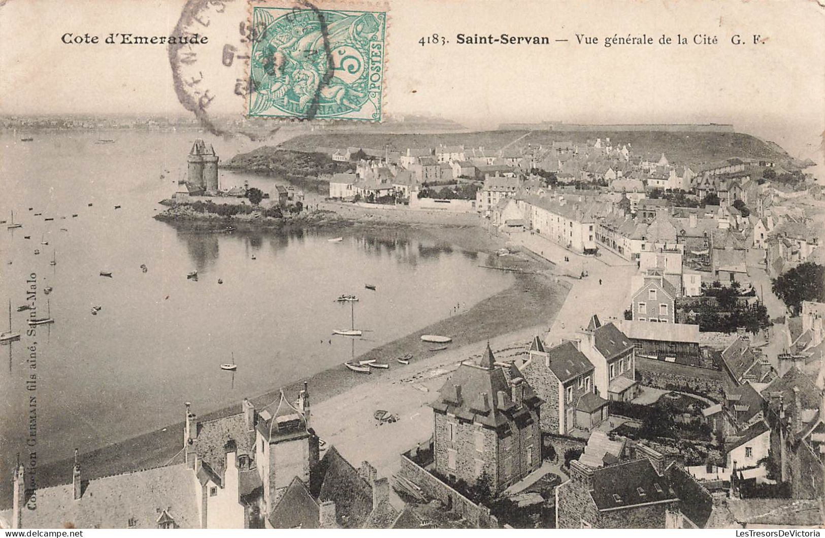 FRANCE - Saint Servan - Vue Générale De La Cité - G.F - Carte Postale Ancienne - Saint Servan