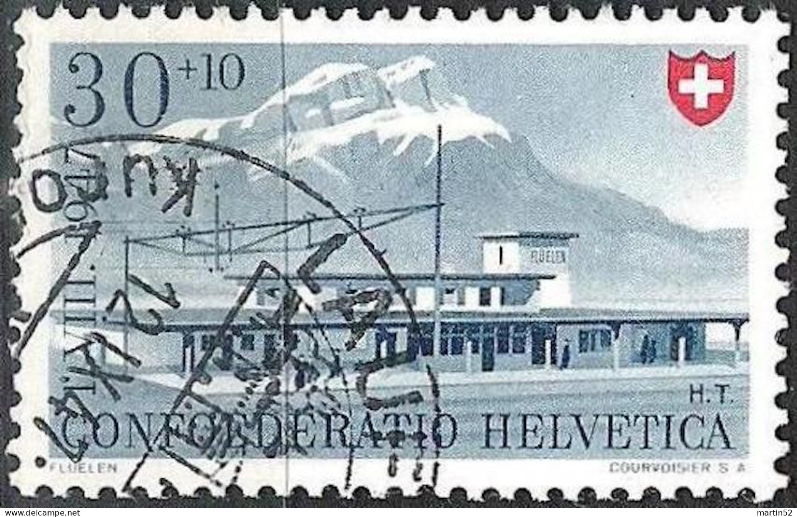 Schweiz Suisse PRO PATRIA 1947: FLÜELEN Zu WII 37 Mi 483 Yv 440 Mit K-Stempel LAUFENBURG 12.IX.47 (Zu CHF 18.00) - Used Stamps