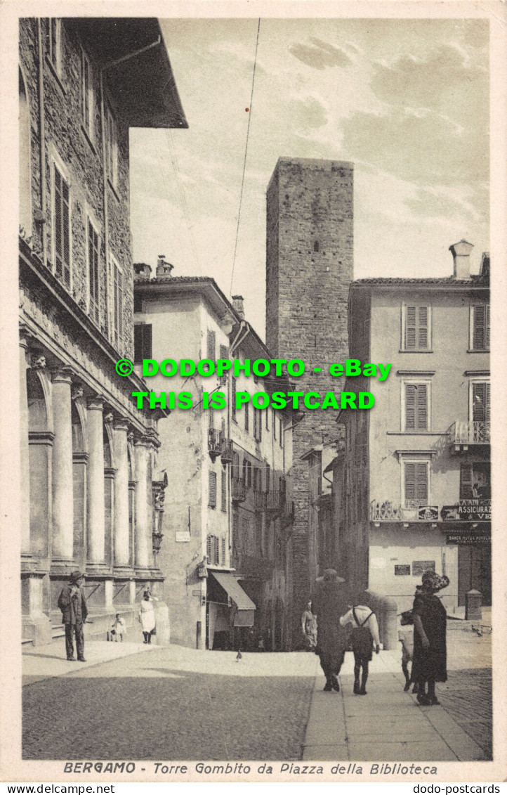 R516300 Bergamo. Torre Gombito Da Piazza Della Biblioteca. A. Cittadini - World