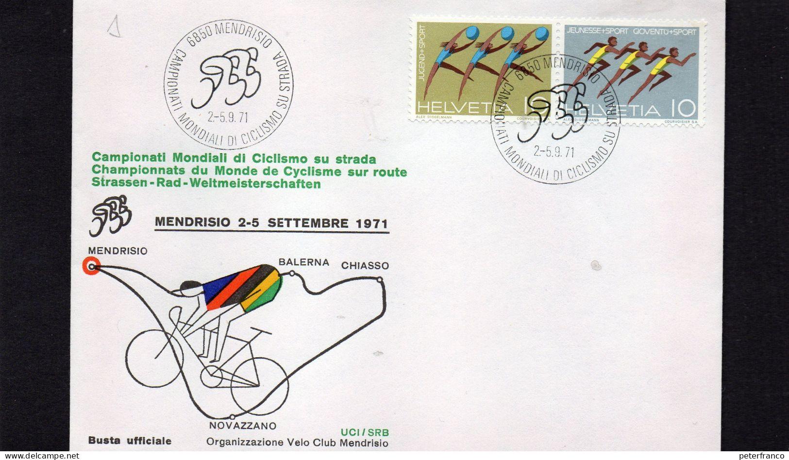 1971 Svizzera - Campionati Mondiali A Mendrisio - Cycling