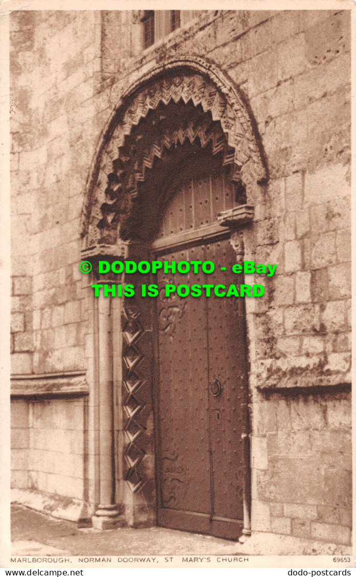 R516528 Marlborough. Norman Doorway. St. Mary Church. Photochrom - World