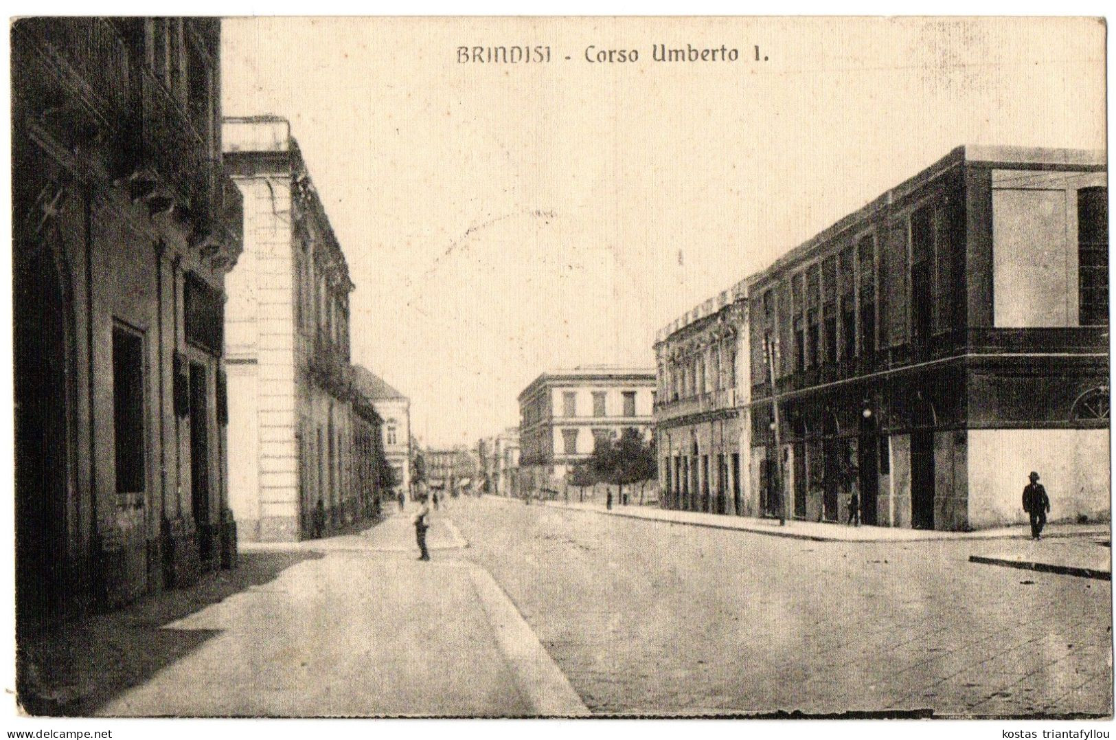 1.7.6 ITALY, BRINDISI CORSO UMBERTO, 1921, POSTCARD - Brindisi