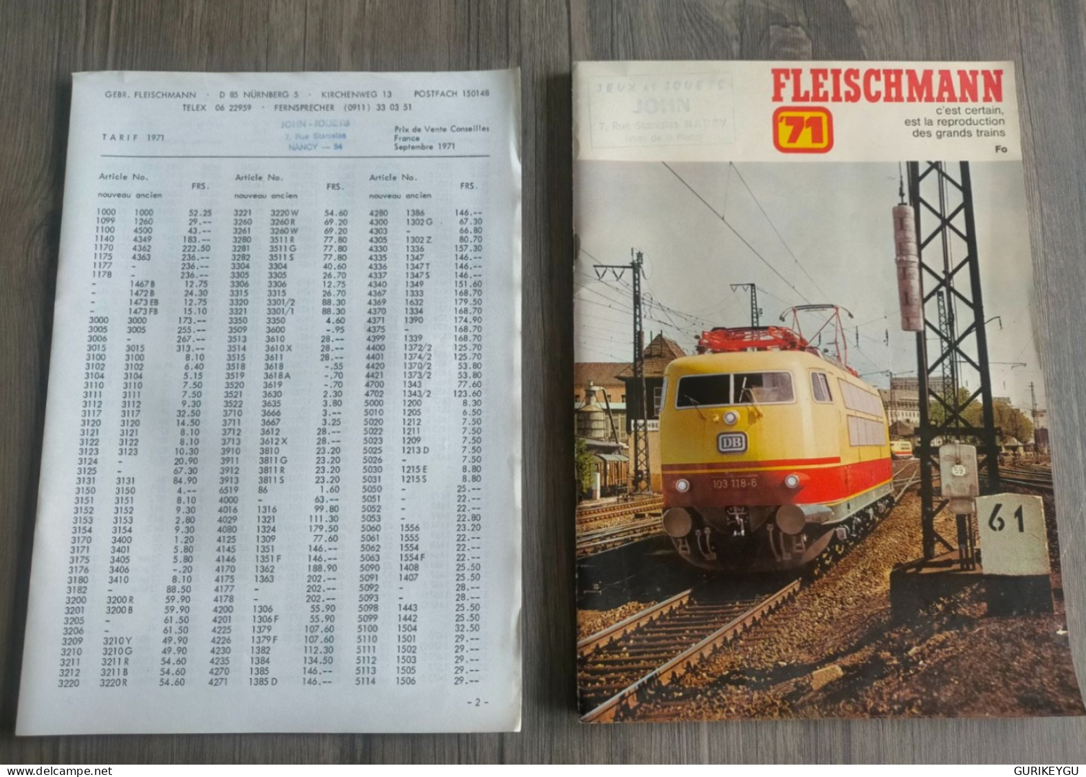 Magazine Revue Ancien Catalogue FLEISCHMANN SNCF 1971 Réseaux HO TRAIN LOCO VOITURE Circuit Boite Métallique EN TTBE - Altri & Non Classificati