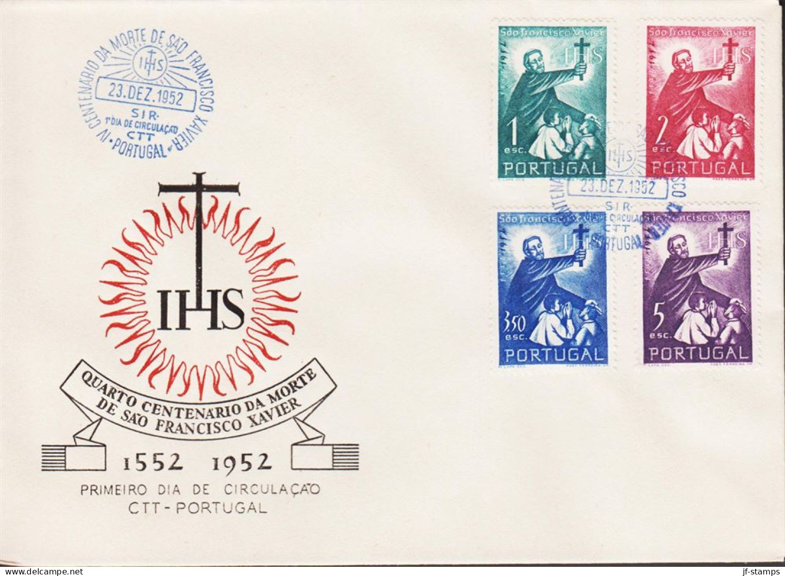 1952. PORTUGAL. Franz Xaver. Complete Set With 4 Stamps On FDC.  (Michel 788-791) - JF544858 - FDC