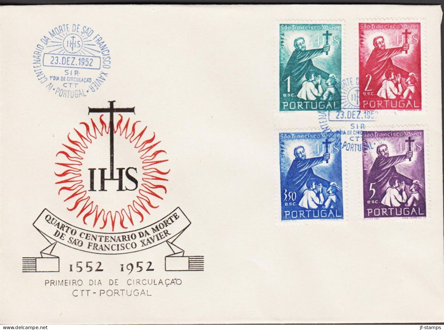 1952. PORTUGAL. Franz Xaver. Complete Set With 4 Stamps On FDC.  (Michel 788-791) - JF544859 - FDC