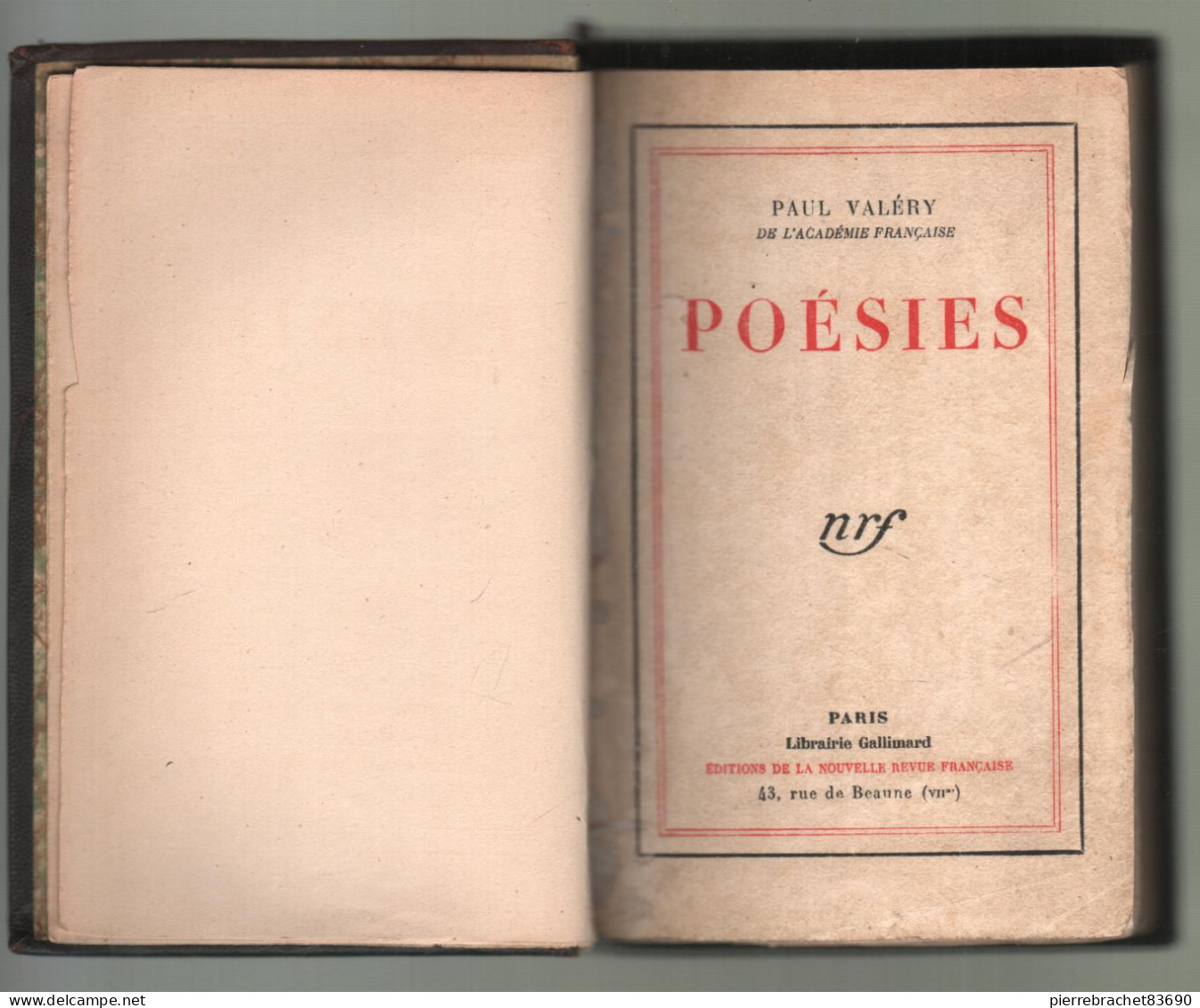 Paul Valéry. Poésies. 1931. Numéroté Et Dédicacé Par L'auteur - Non Classés