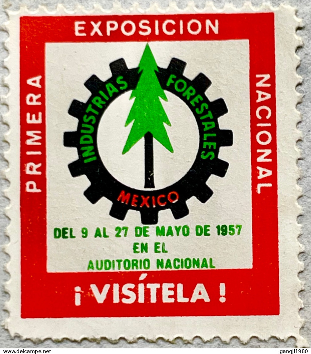 MEXICO 1957, ADVERTISING COVER USED TO USA, TALLERES BOLIVAR, METER CANCEL, VIGNETTE LABEL 2 DIFFERENT - Mexico