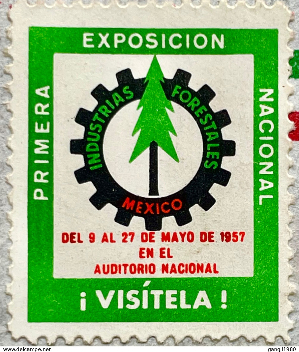 MEXICO 1957, ADVERTISING COVER USED TO USA, TALLERES BOLIVAR, METER CANCEL, VIGNETTE LABEL 2 DIFFERENT - Mexique