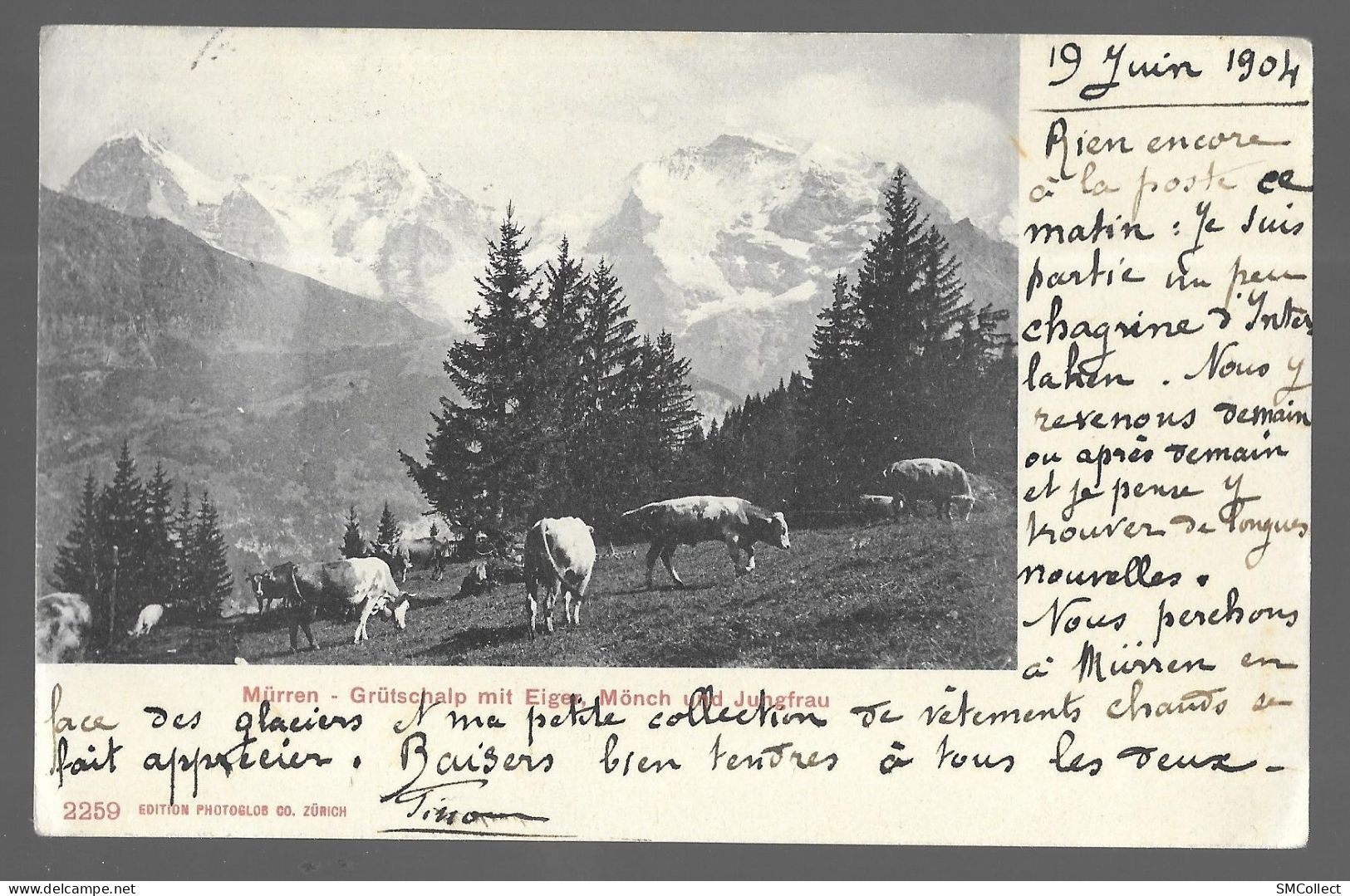 Mürren, Grütschalp Mit Eiger, Monch, Jungfrau (9971) - Mürren