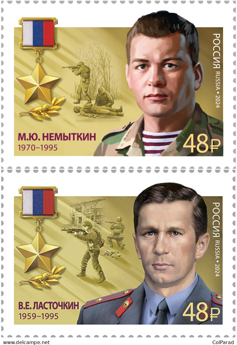 RUSSIA - 2024 - SET MNH ** - Heroes Of The Russia. V. Lastochkin, M. Nemytkin - Nuovi