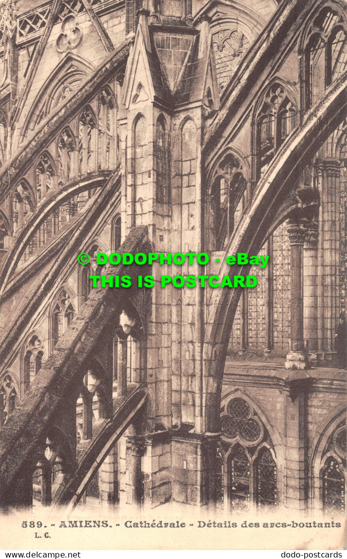 R516575 Amiens. Cathedrale. Details Des Arcs Boutants. L. Caron. Plaques Supra - Welt