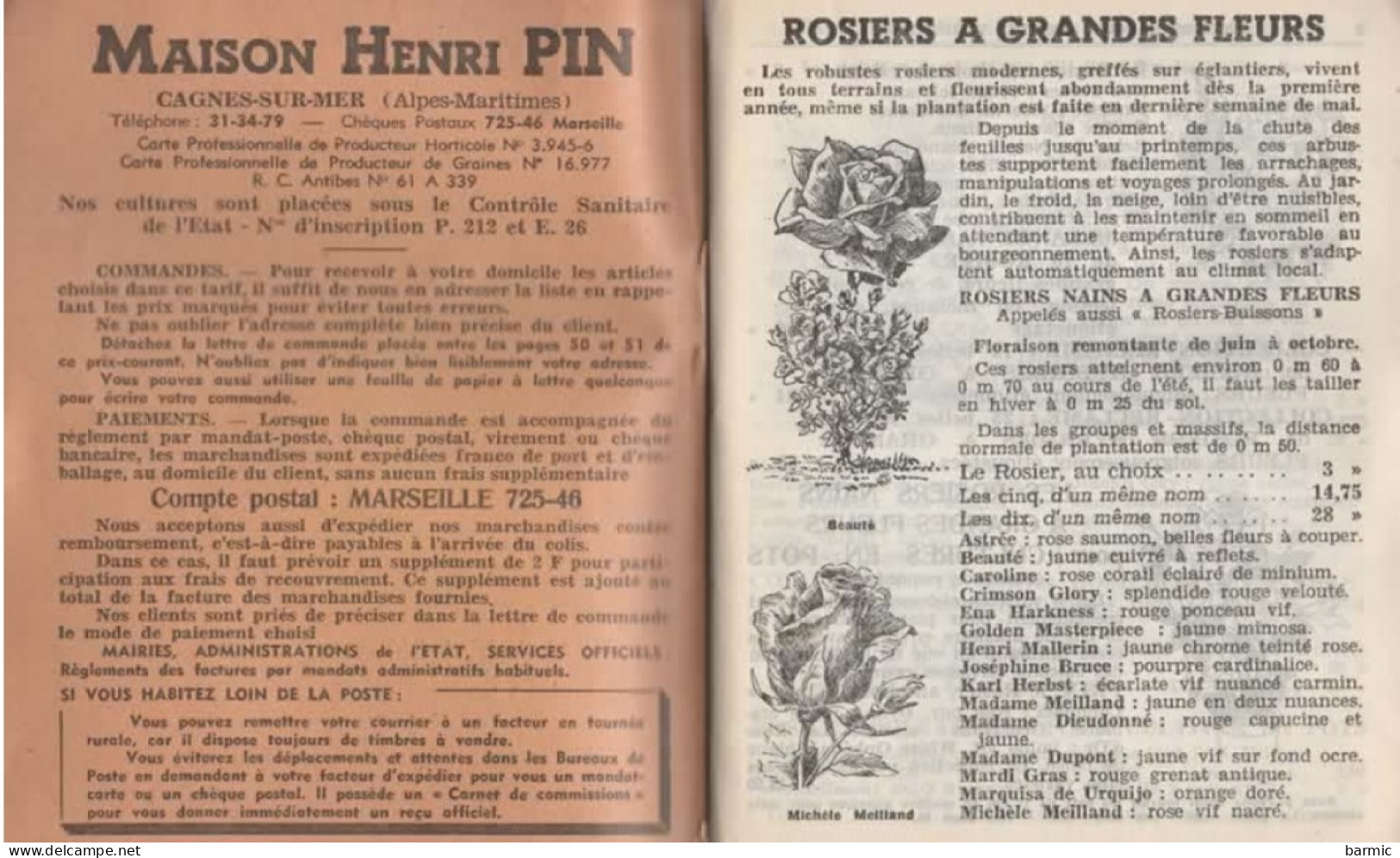 DEPLIANTS MAISON HENRI PIN SEMIS ET PLANTATIONS, LIVRET DE 100 PAGES COMPLET + ENVELOPPE REF 15847 - Programmi