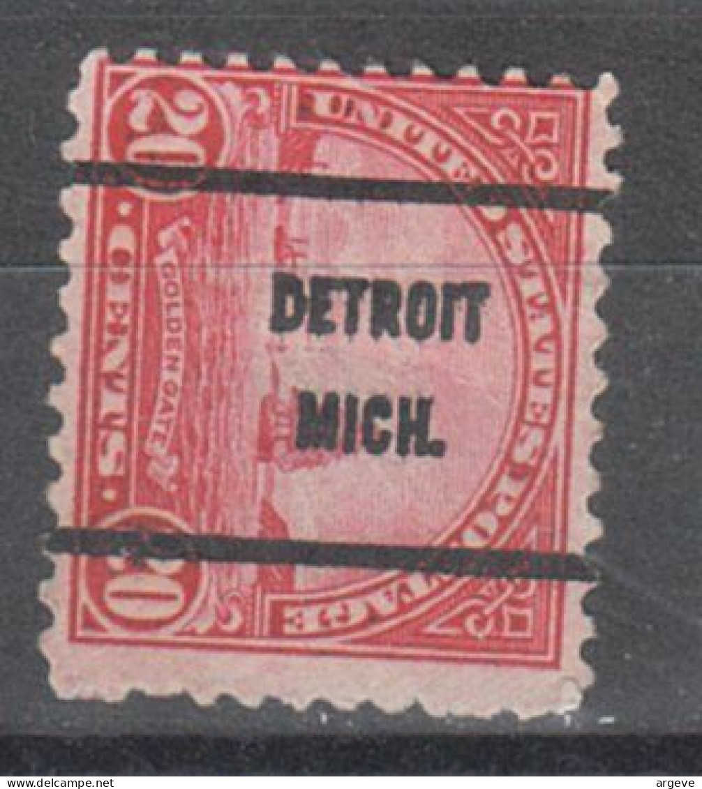 USA Precancel Vorausentwertungen Preo Bureau Michigan, Detroit 698-61. (reads Up) - Preobliterati