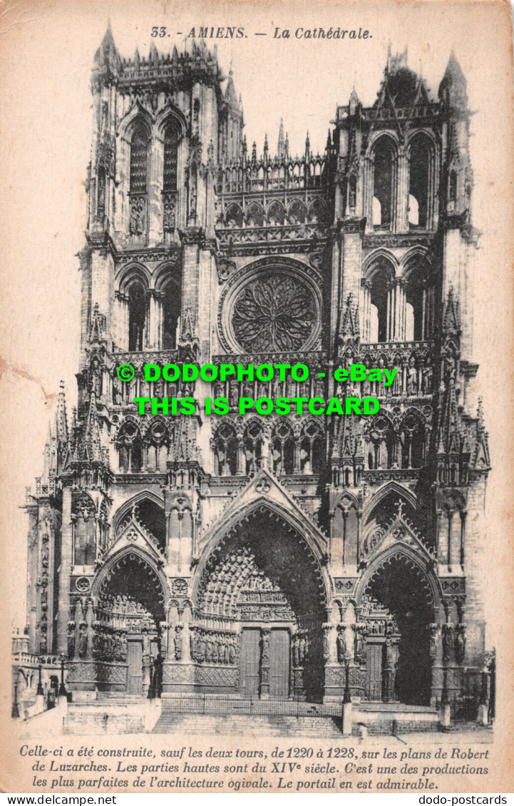 R516589 Amiens. La Cathedrale. G. Artaud. Postcard - Monde