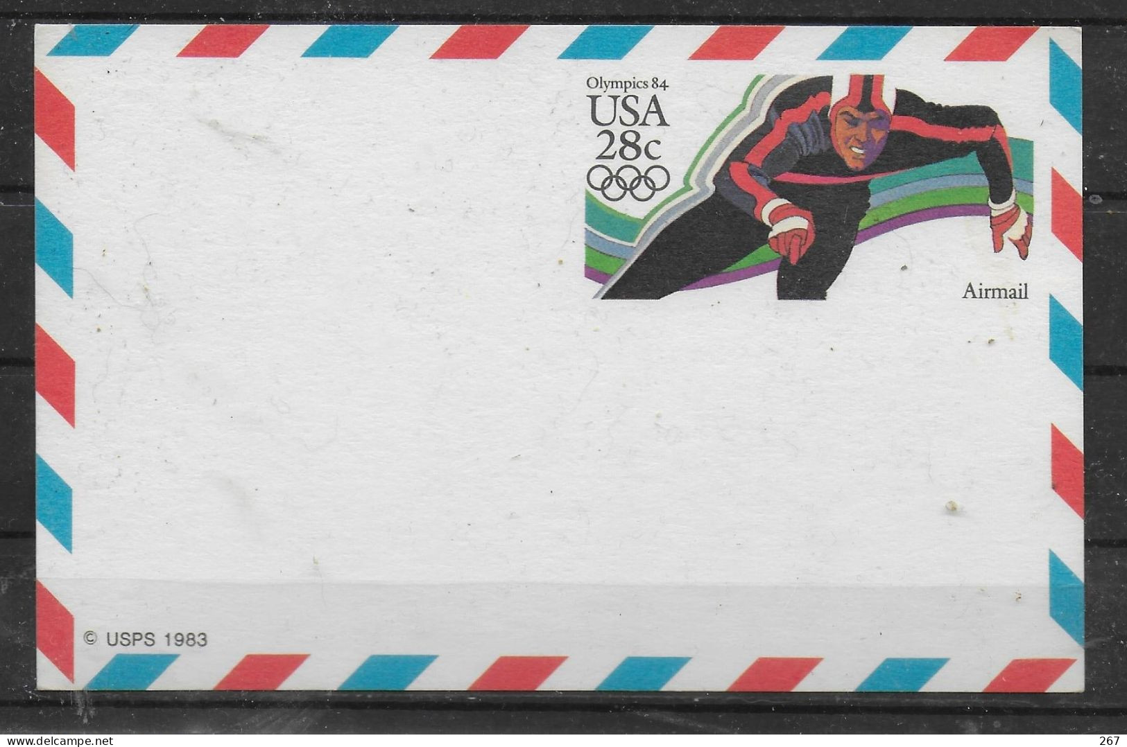 USA   Carte  PAP Jo 1984 Patinage De Vitesse - Figure Skating