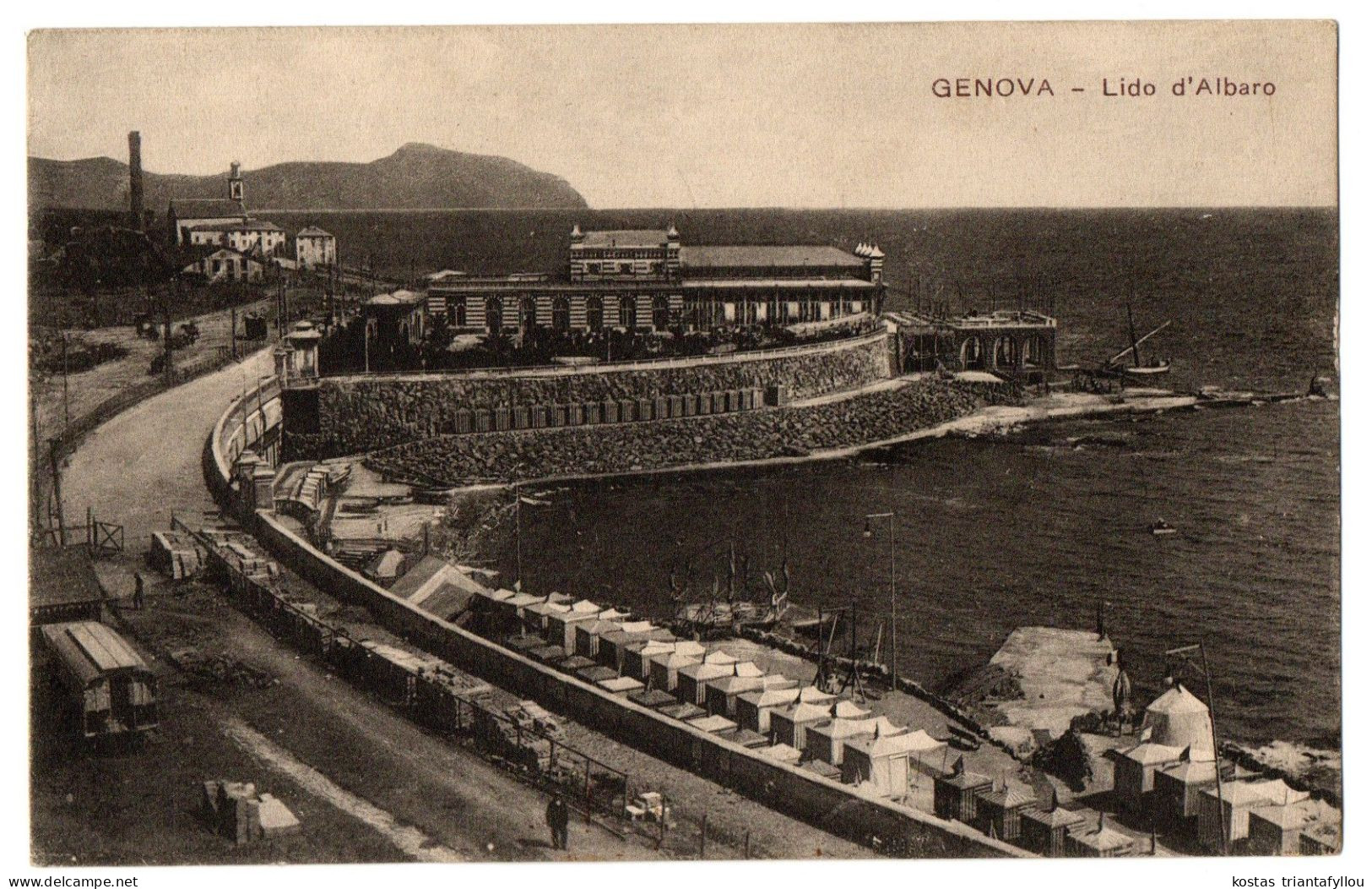 1.7.7 ITALY, GENOVA, LIDO D' ALBARO, 1922, POSTCARD - Genova (Genua)