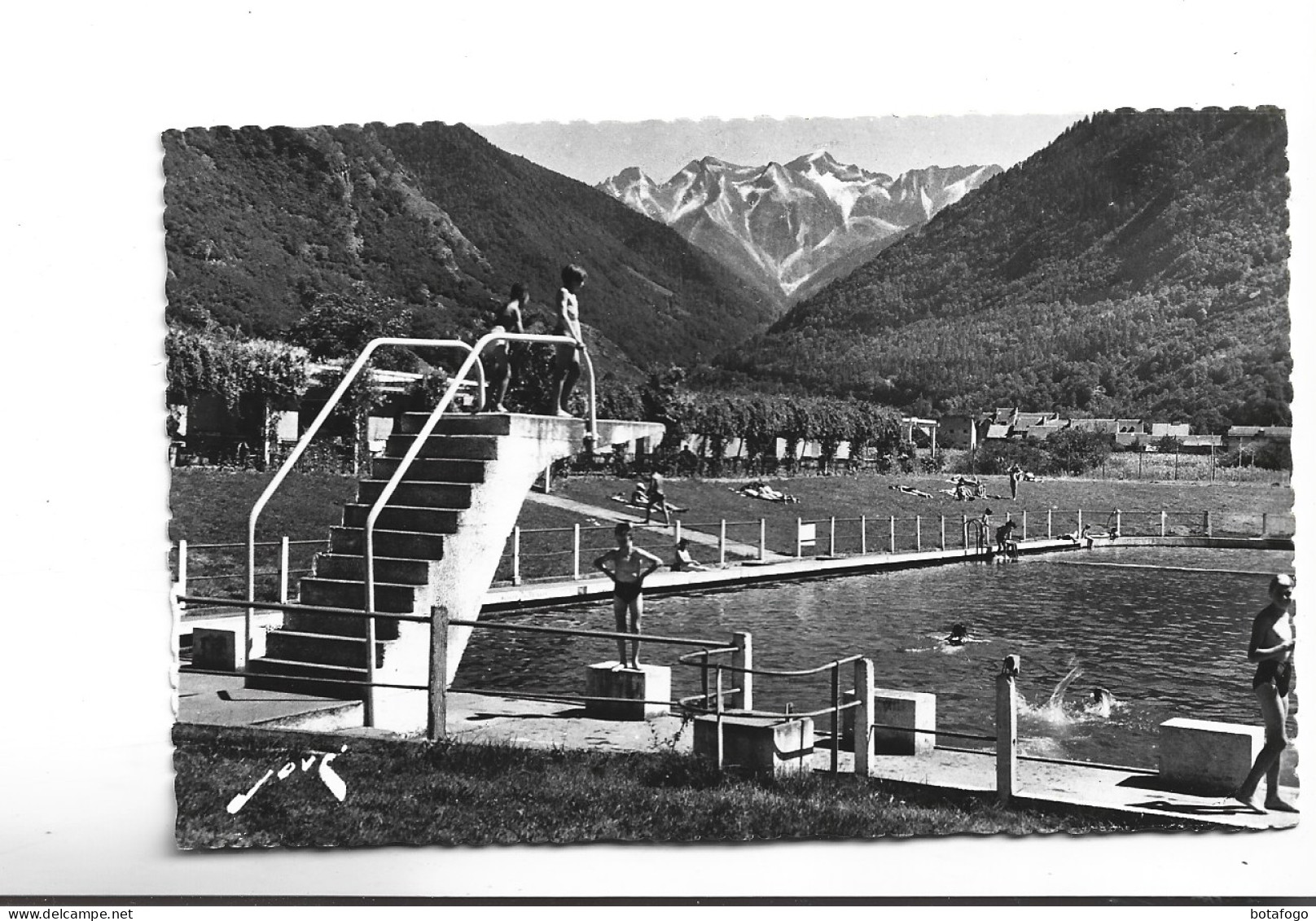 CPA PHOTO DPT 31 LUCHON LA PISCINE - Luchon