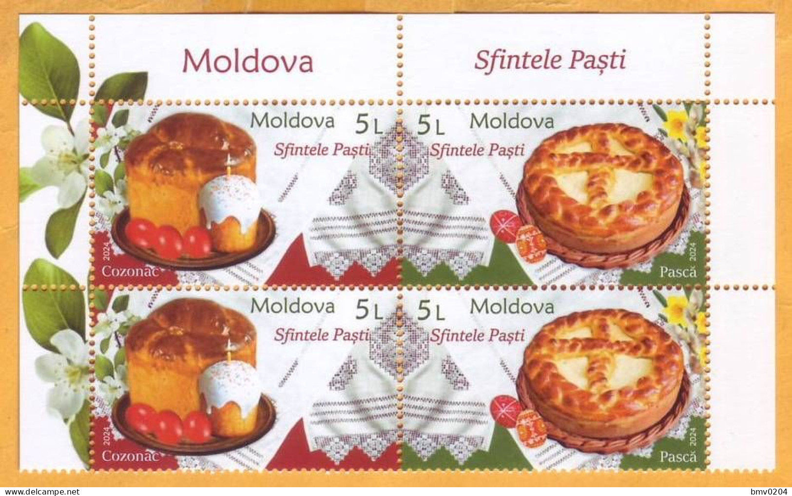 2024  Moldova  MOLDAU „Holy Easter”, Christianity, Customs, 4v Mint - Christianisme