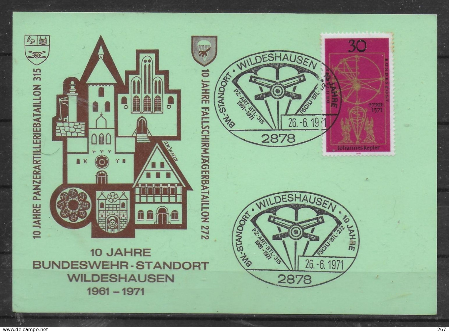 ALLEMAGNE  Carte  1971  Wildeshausen Militaire - Militaria