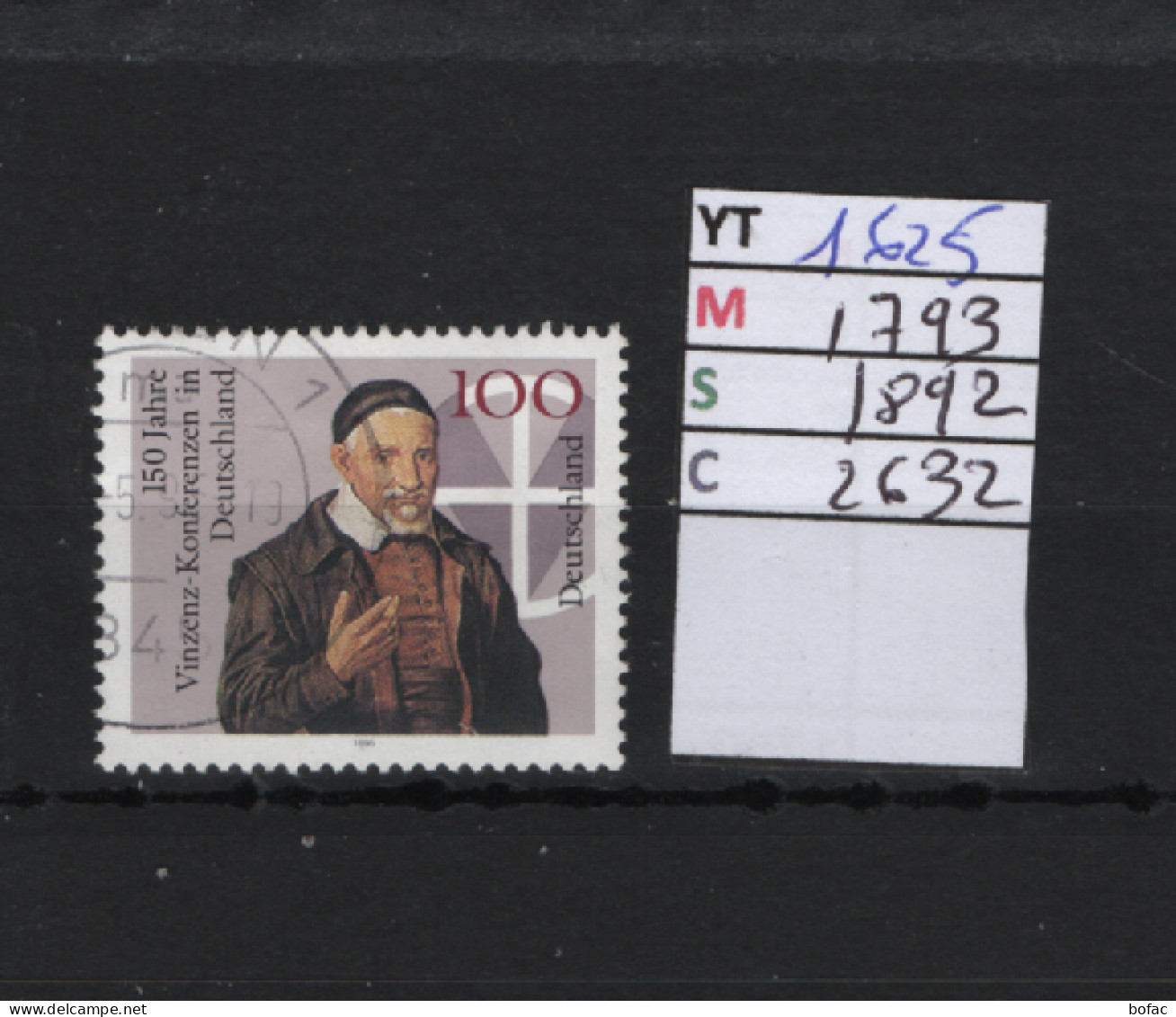 PRIX F. Obl 1625 YT 1793 MIC 1892 SCO 2632 GIB Saint Vincent De Paul 1995 75/12 - Used Stamps