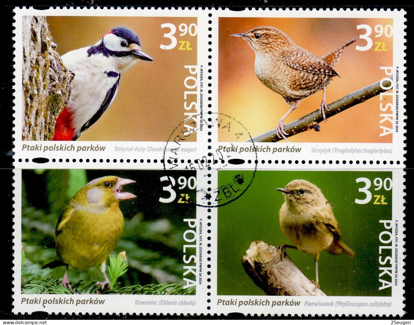 POLAND 2024 BIRDS OF POLISH PARKS USED - Usados